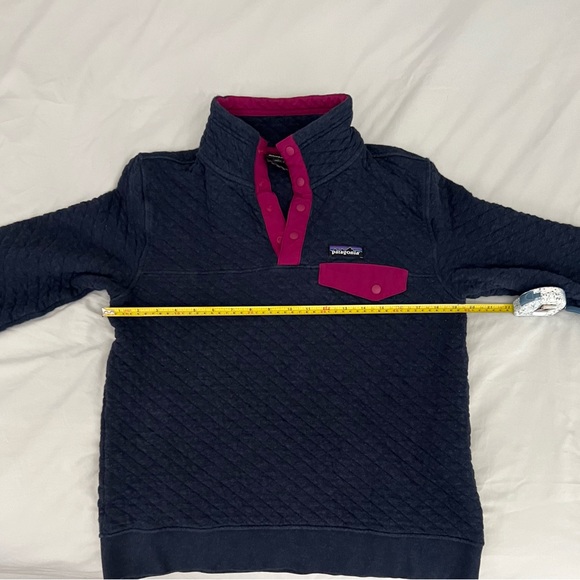 Patagonia women’s organic cotton quilt snap t pullover navy blue- size medium - Picture 5 of 7